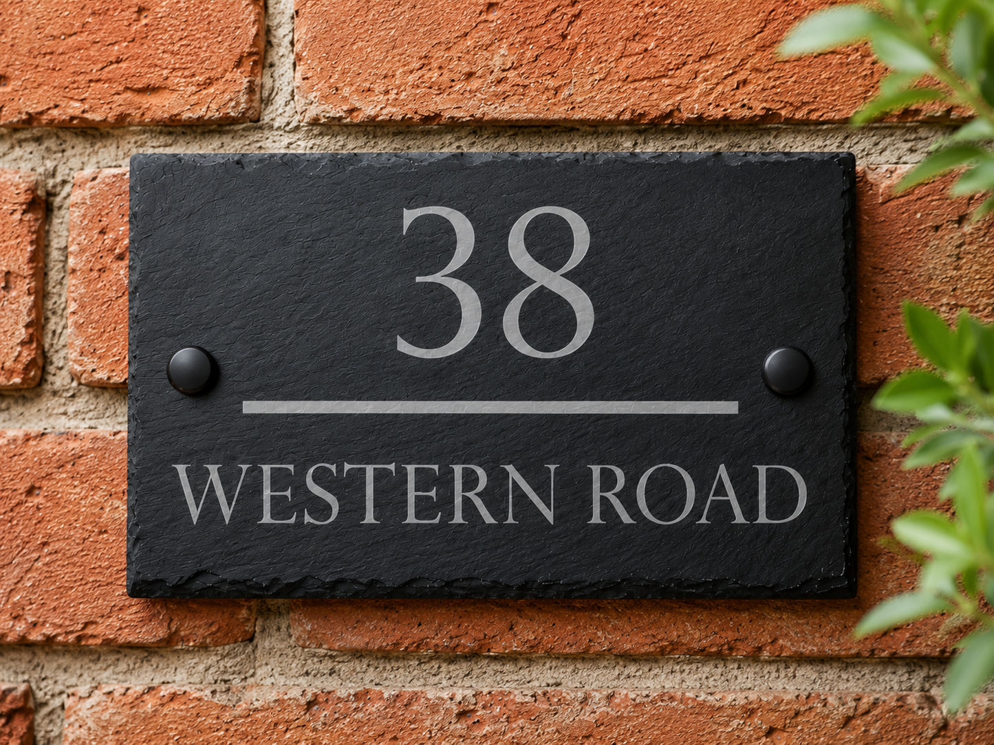 Modern Slate House Sign