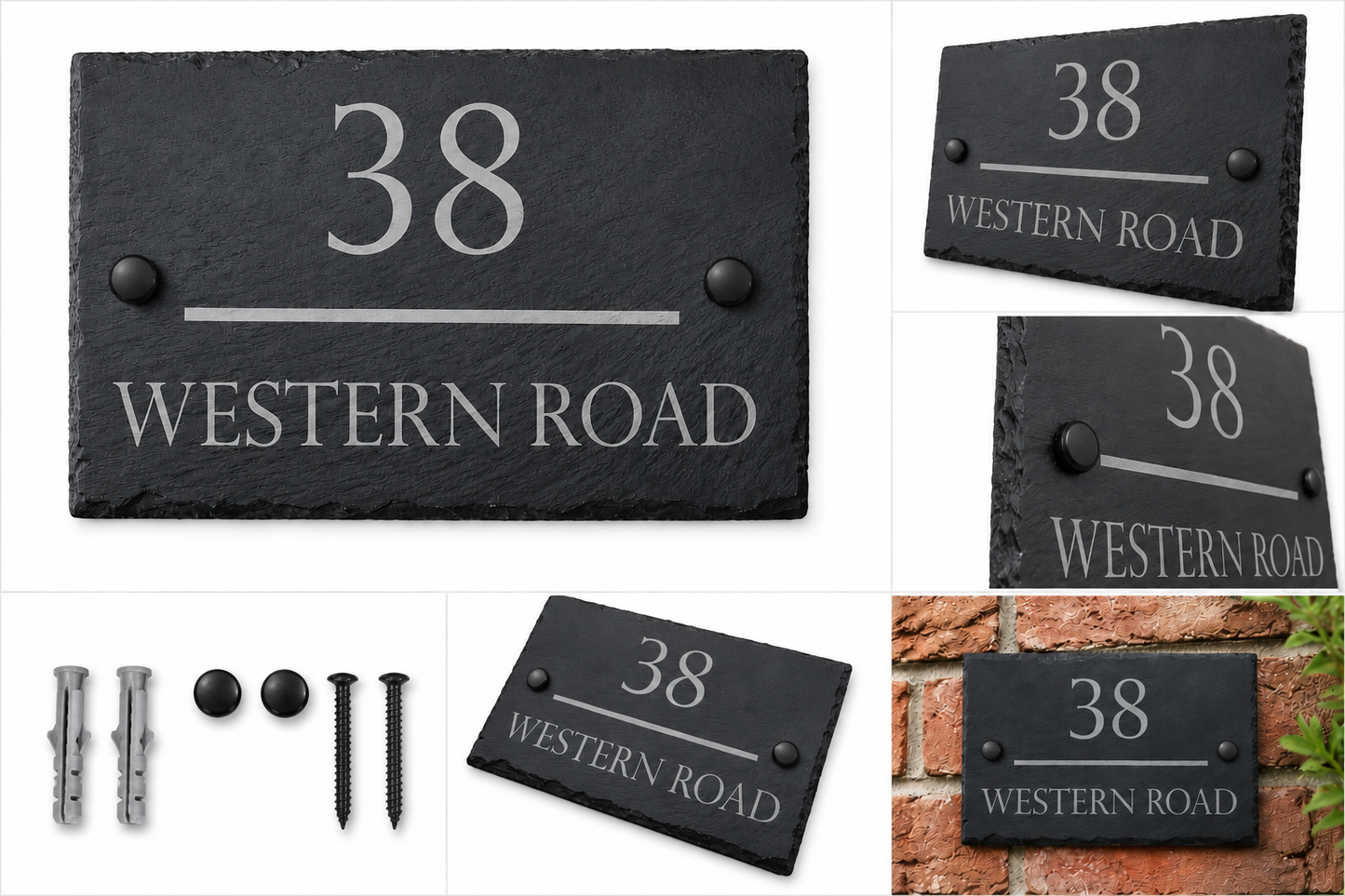 Modern Slate House Sign