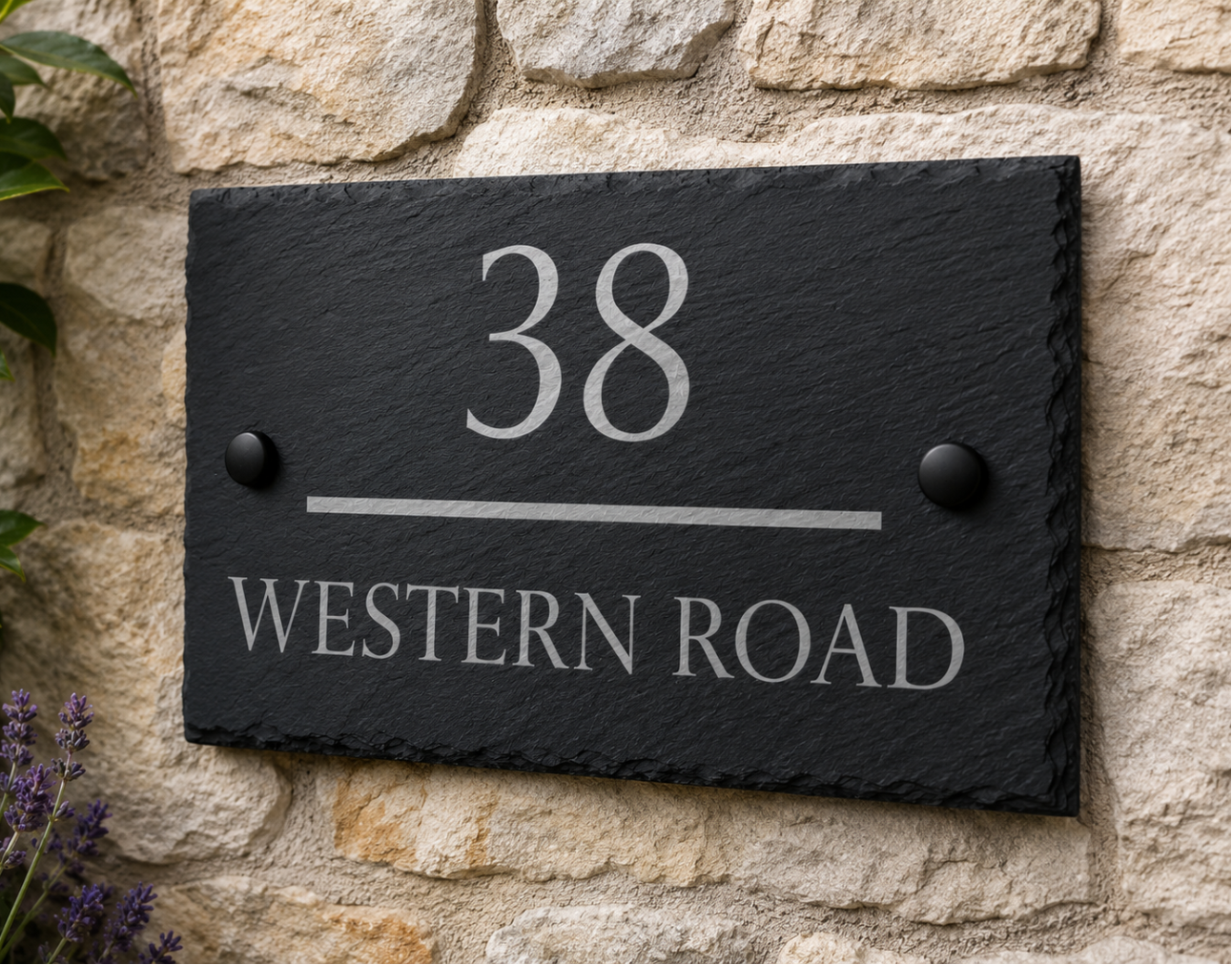 Modern Slate House Sign