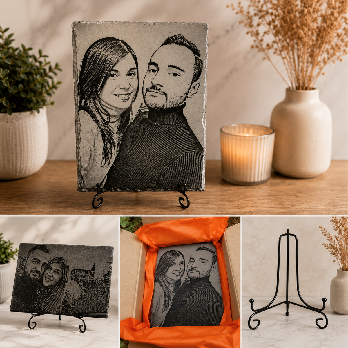 Slate Engraved Portrait