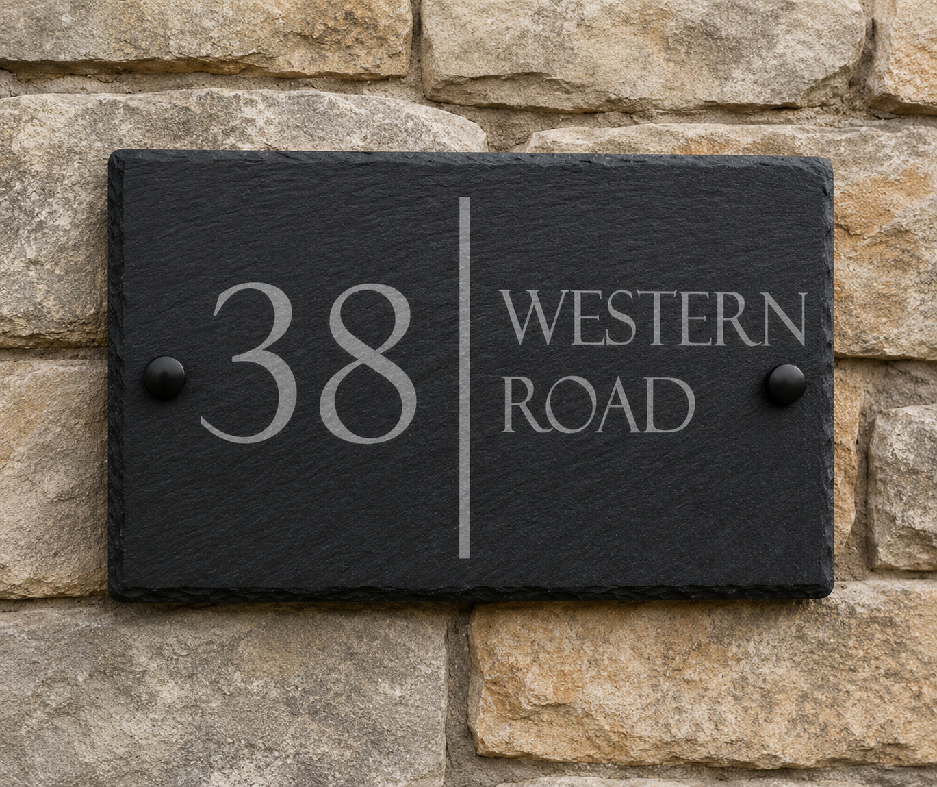 Modern Slate Address Sign