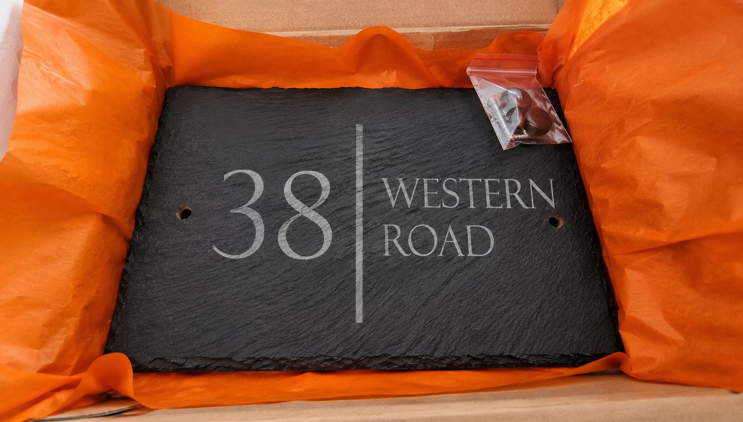 Modern Slate Address Sign