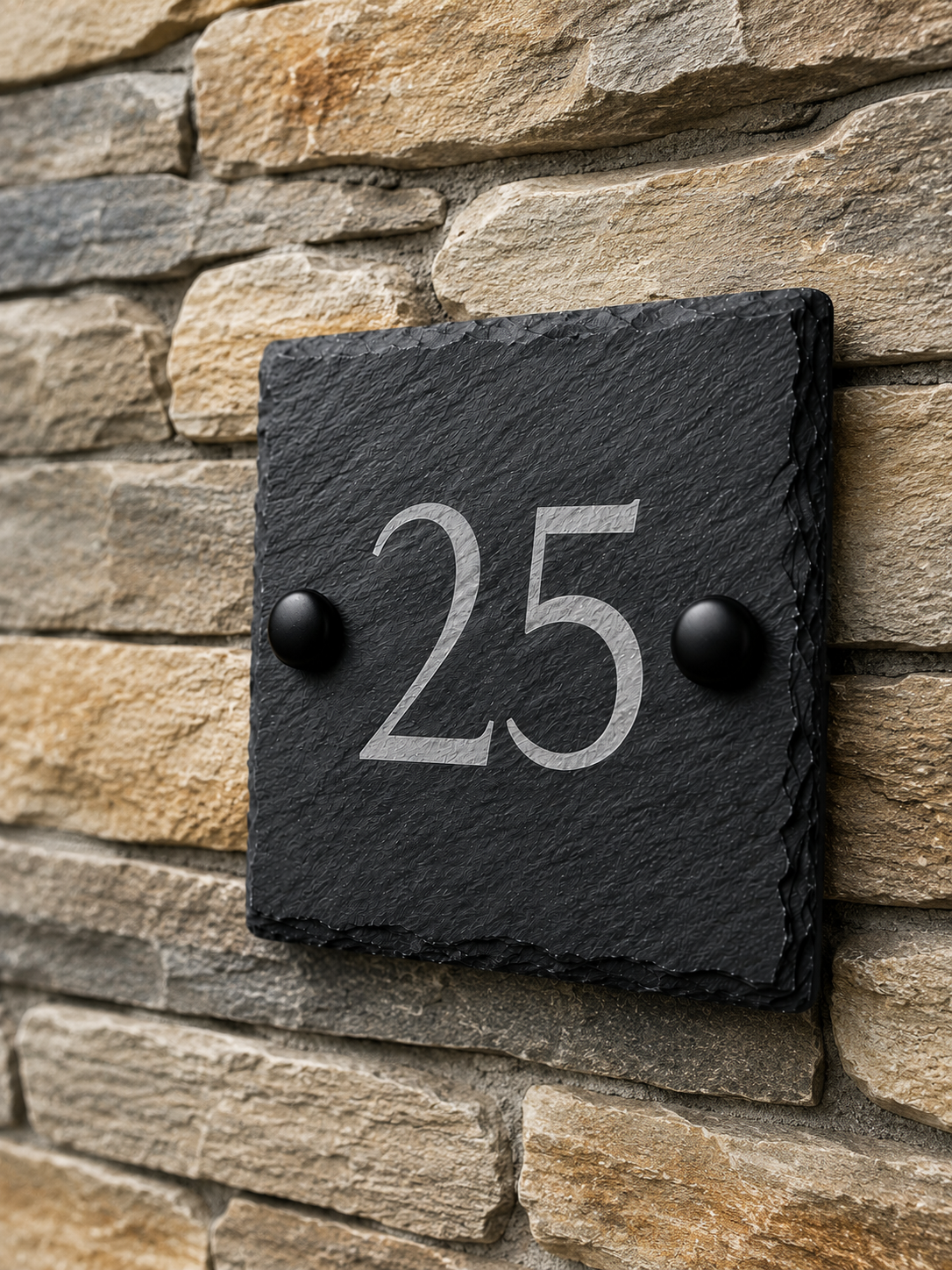 Square Slate House Sign
