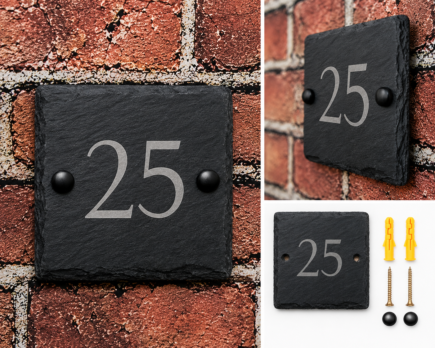 Square Slate House Sign