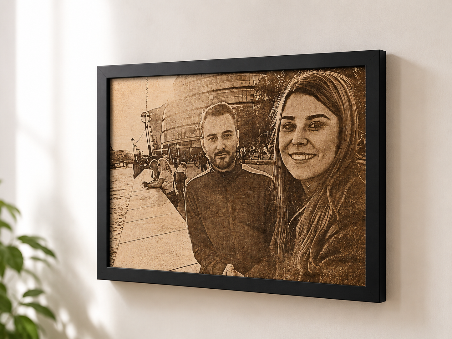 Framed Wood Portrait