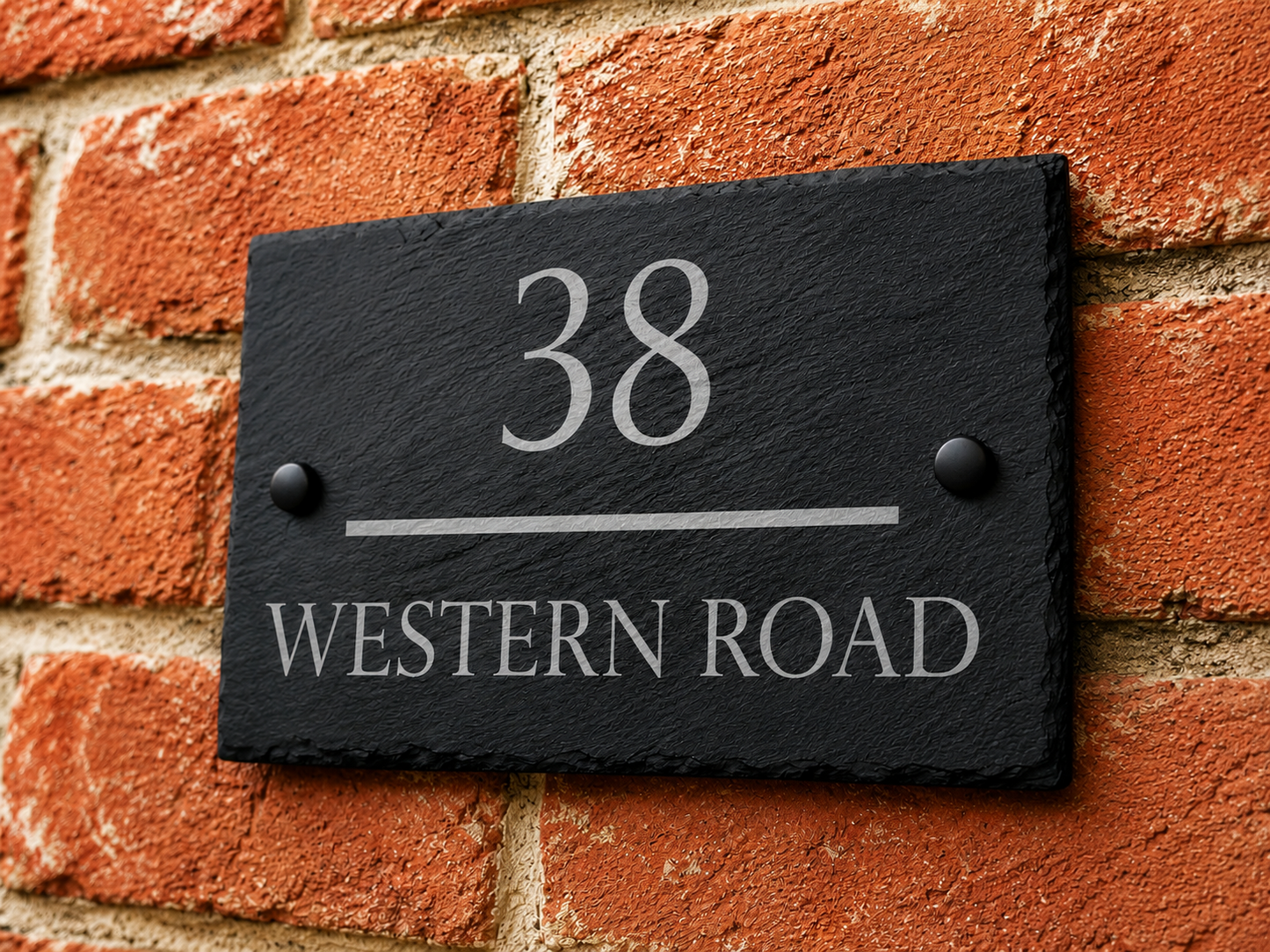 Modern Slate House Sign