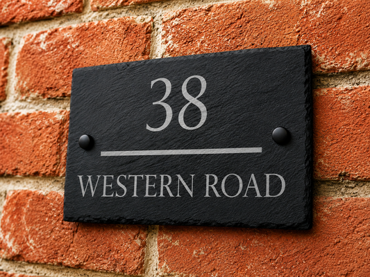 Modern Slate House Sign
