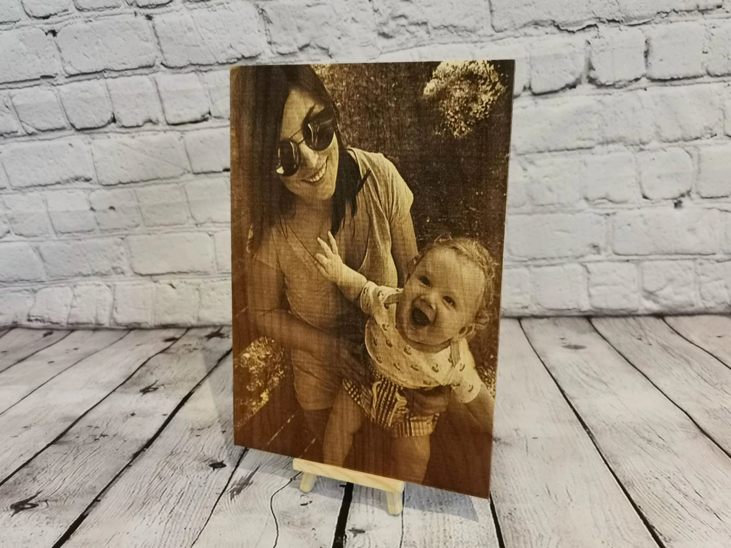 Wood Portrait with Stand