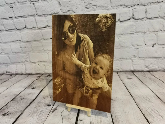 Wood Portrait with Stand
