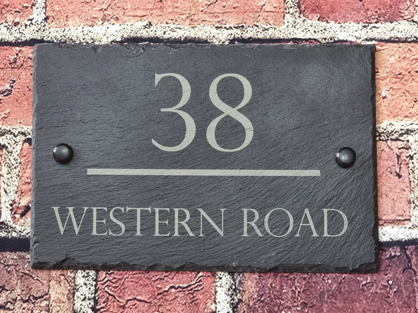Modern Slate House Sign