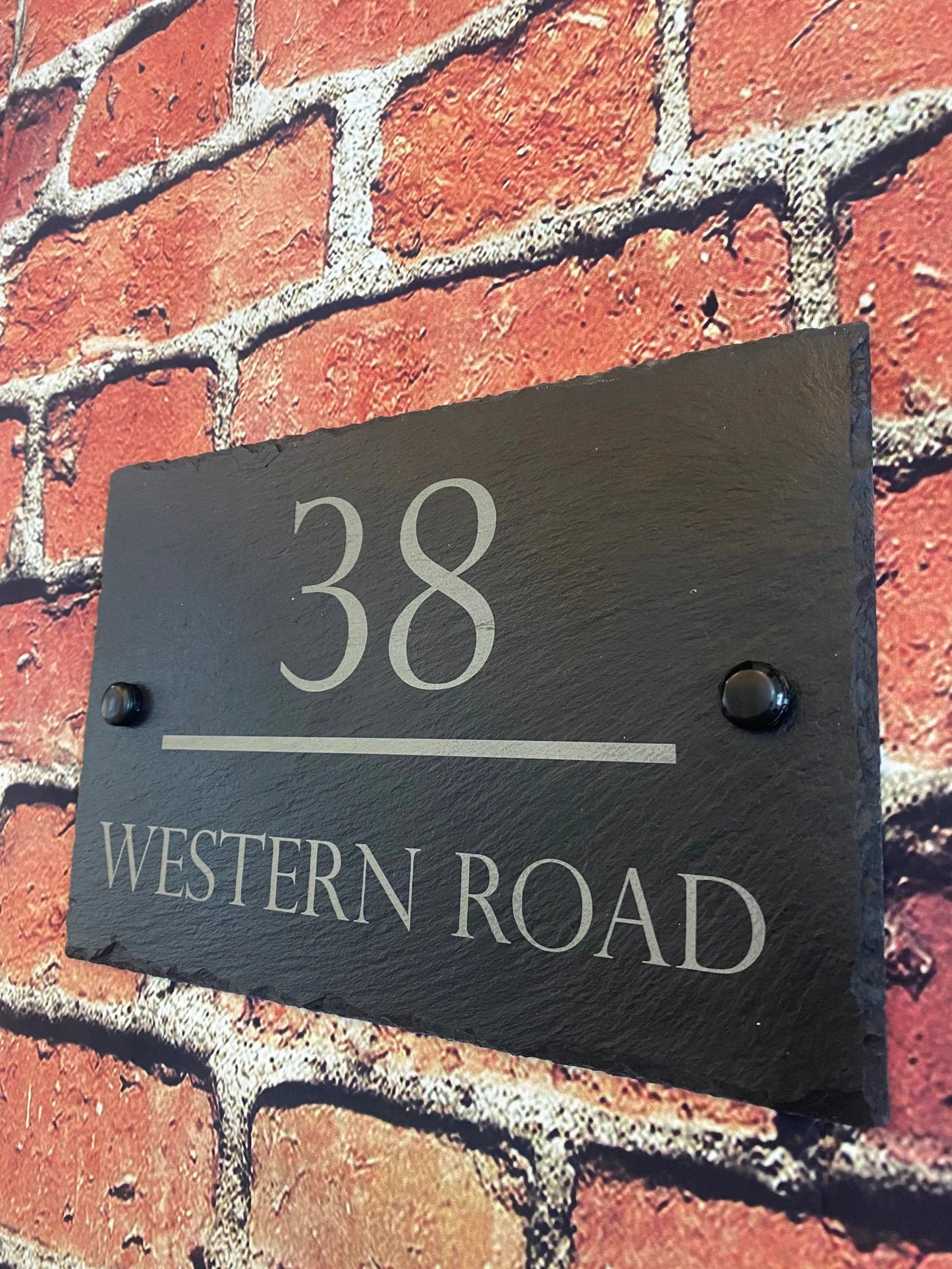 Modern Slate House Sign