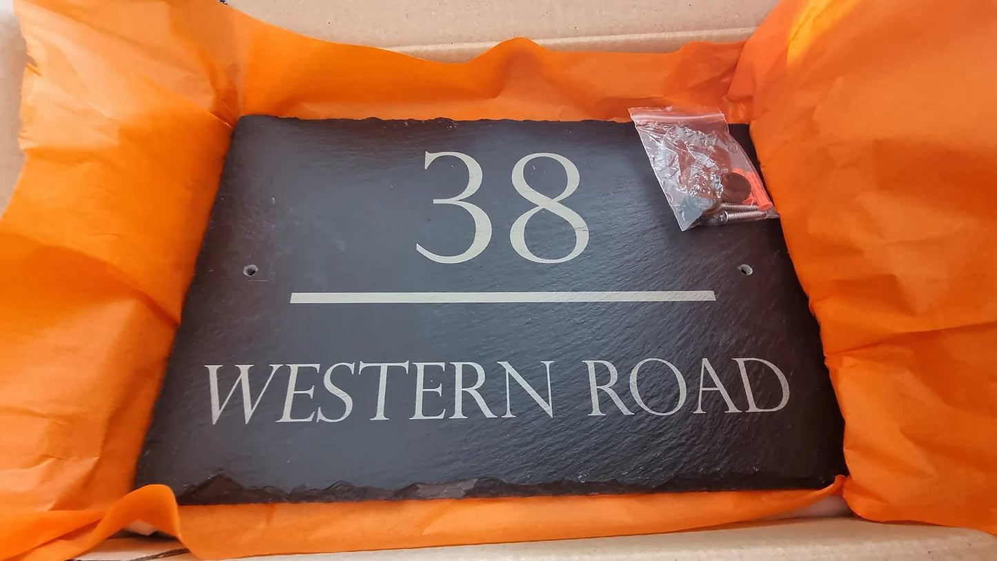 Modern Slate House Sign