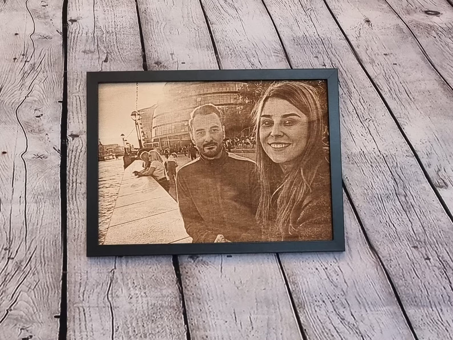 Framed Wood Portrait