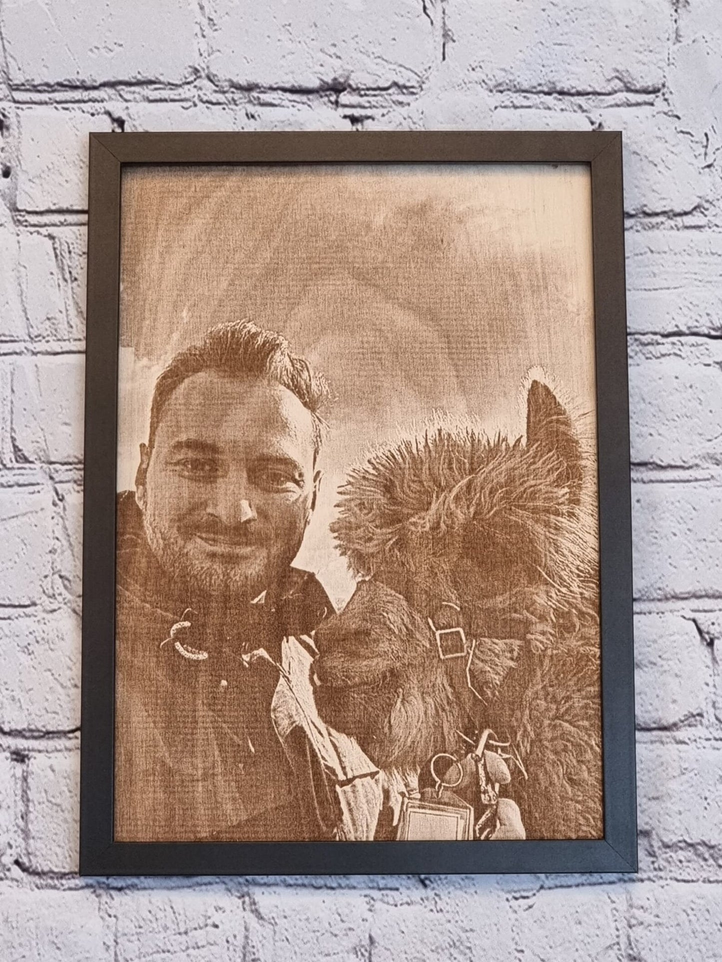 Framed Wood Portrait