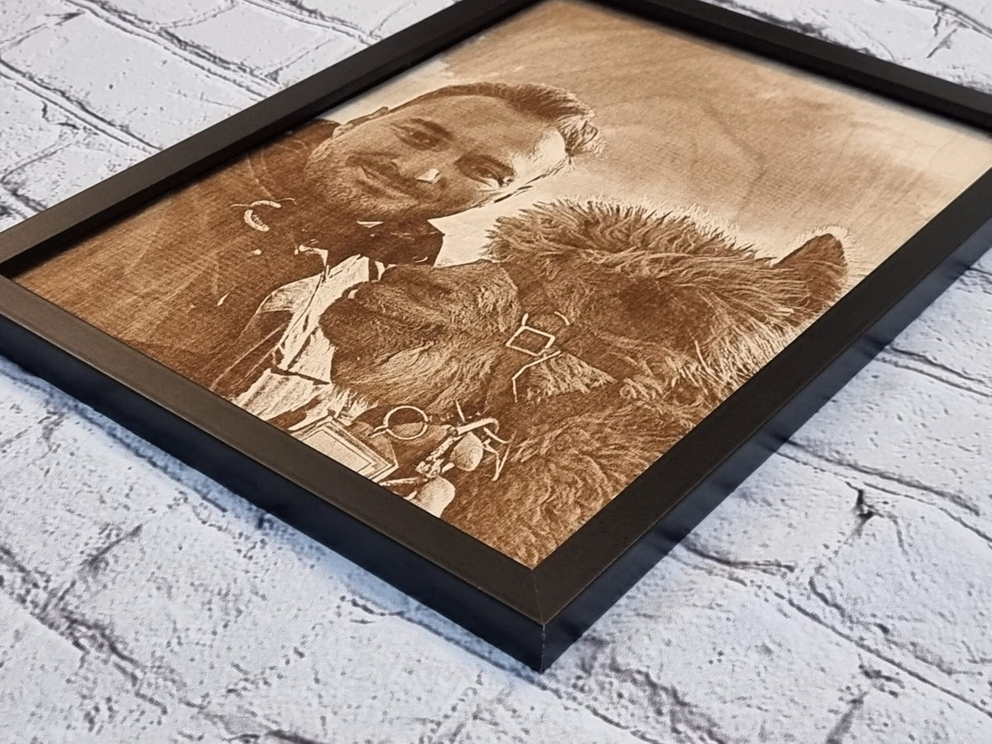 Framed Wood Portrait