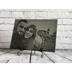 Personalized Slate Photo Plaque – Custom Engraved Keepsake